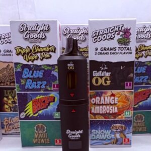 STRAIGHT GOODS 9G VAPE PEN - 3 CHAMBERS / 3 STRAINS